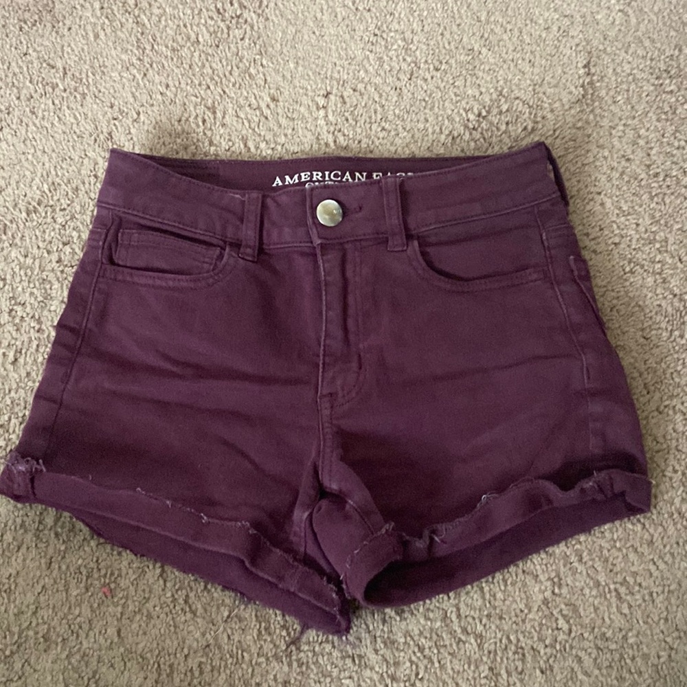 American eagle burgundy/violet shorts